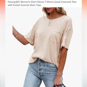 Amazon apricot short sleeve T-shirt